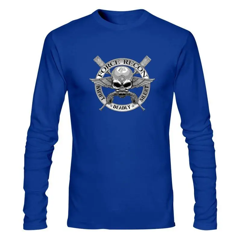 

Мужская одежда, Новые Топы, крутая футболка морской пехоты, Force Recon Usmc, принт спереди и сзади, мужская одежда 832