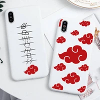 akatsuki sasuke uchiha itachi naruto phone case for iphone 13 12 11 pro max mini xs 8 7 6 plus x se 2020 xr candy white silicone