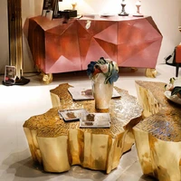 european high end coffee table living room furniture art design center table luxury gold coffee table
