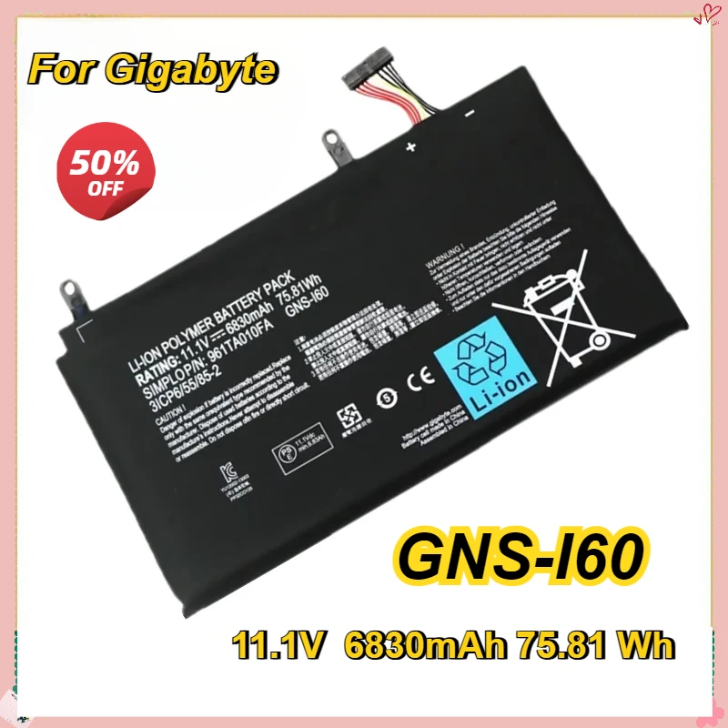 Новый аккумулятор для ноутбука GNS-I60 GIGABYTE P57W 961TA010FA 31CP6/55/85-2 GNS-160 P35K P37X P57X P35G P35N P35W P35X