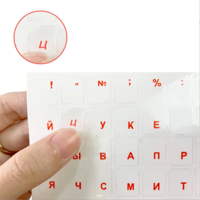 Universal Russian Transparent Keyboard Stickers for Laptop L