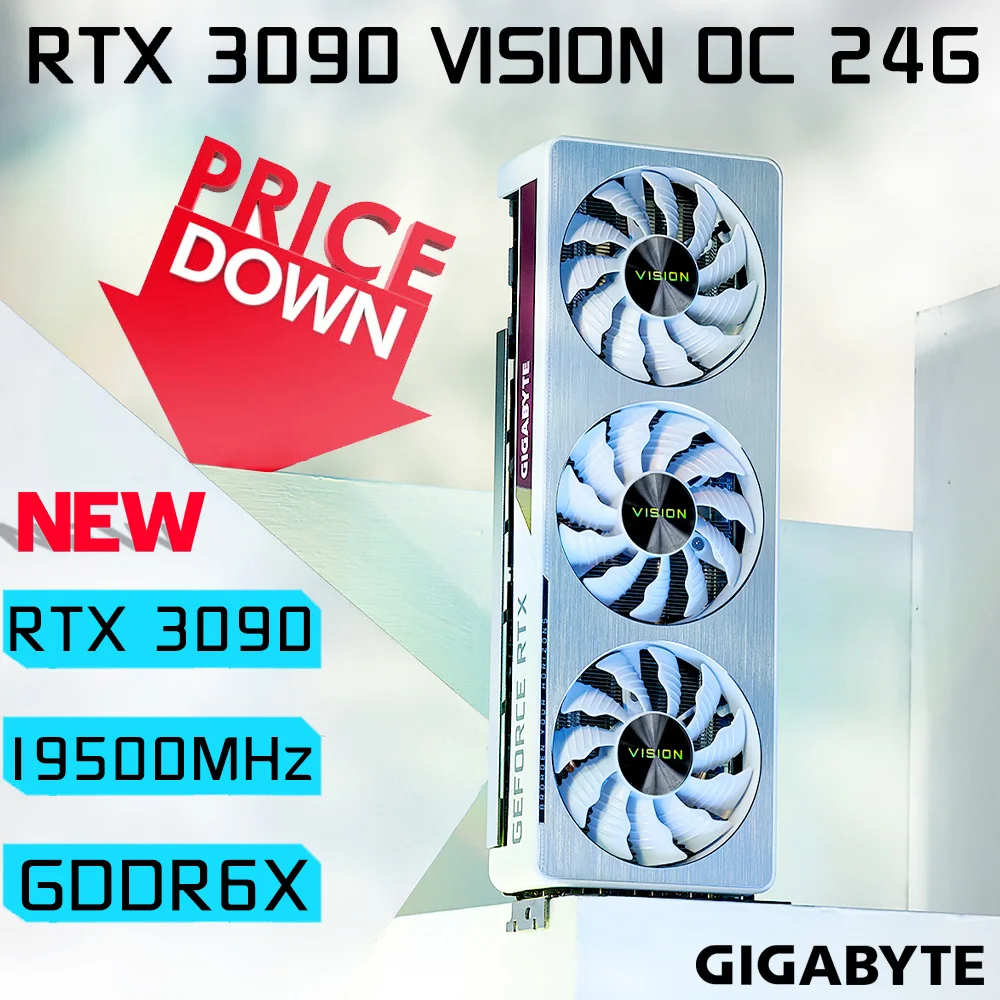 GDDR6X Card Gigabyte RTX 3090 GAMING OC 24G Graphics RTX 3090 Card NVIDIA RTX 30 Series 1‎9500MHz GDDR6X RTX3090 Gaming Graphics