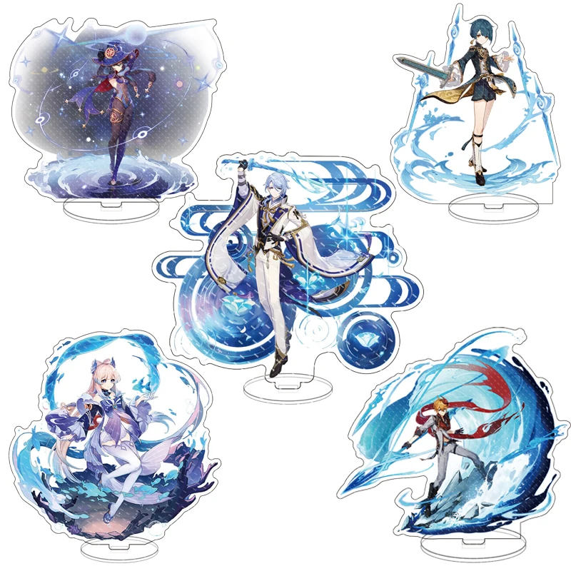 

Game Figure Genshin Impact Anime Hydro Ayato Kokomi Mona Tartaglia Acrylic Model Plate Desk Decor Standing Statues Toys As Gifts