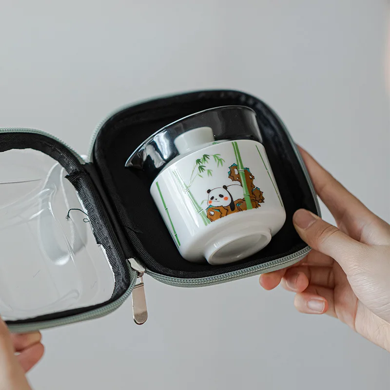 Дорожный чайный сервиз серии Panda экспресс-чашка портативный Семейный