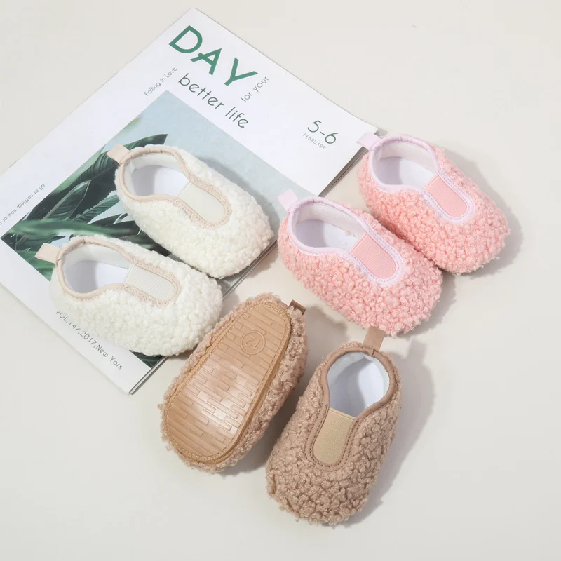 Весенне-осенняя Теплая Обувь Для Девочек Толстая Подошва TPR Нескользящая