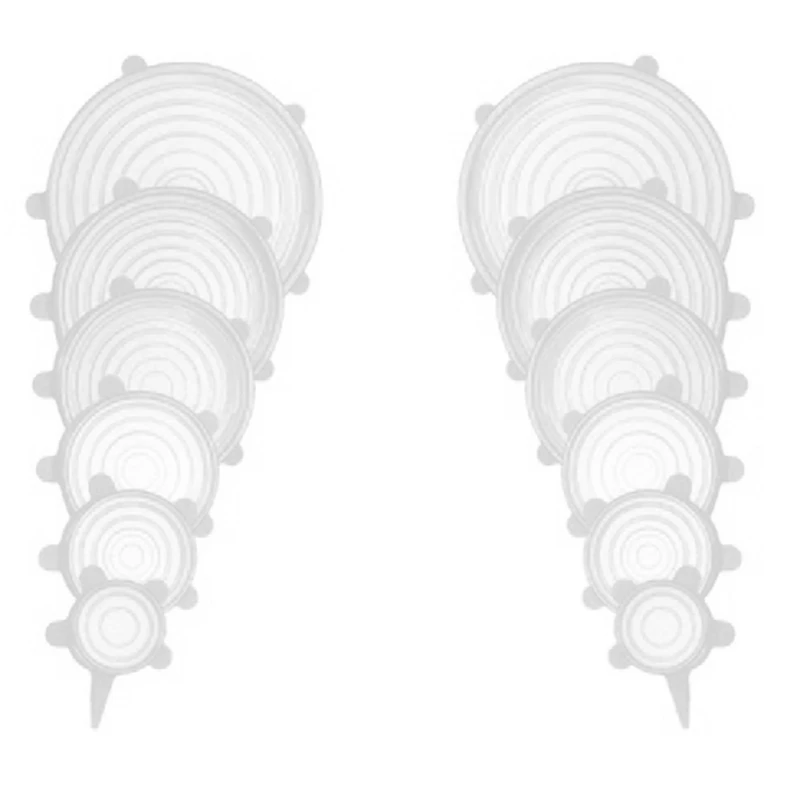 

12 шт., силиконовая эластичная крышка
