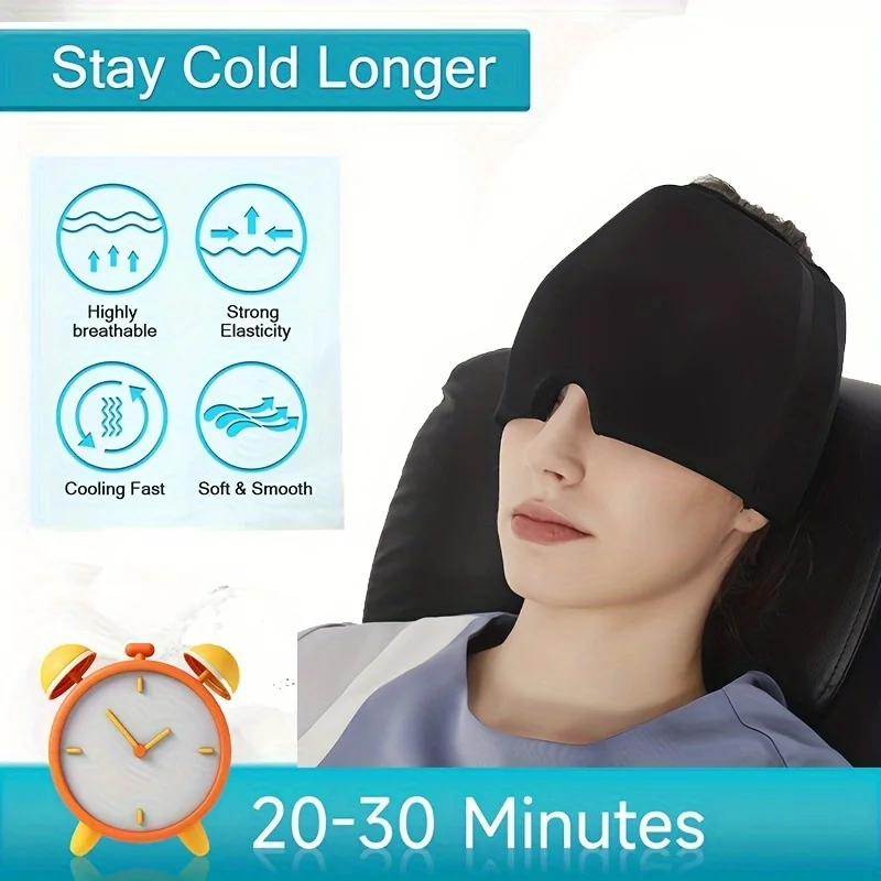 Ледяной флисовый колпачок охлаждающая головка флисовая маска для массажа головы