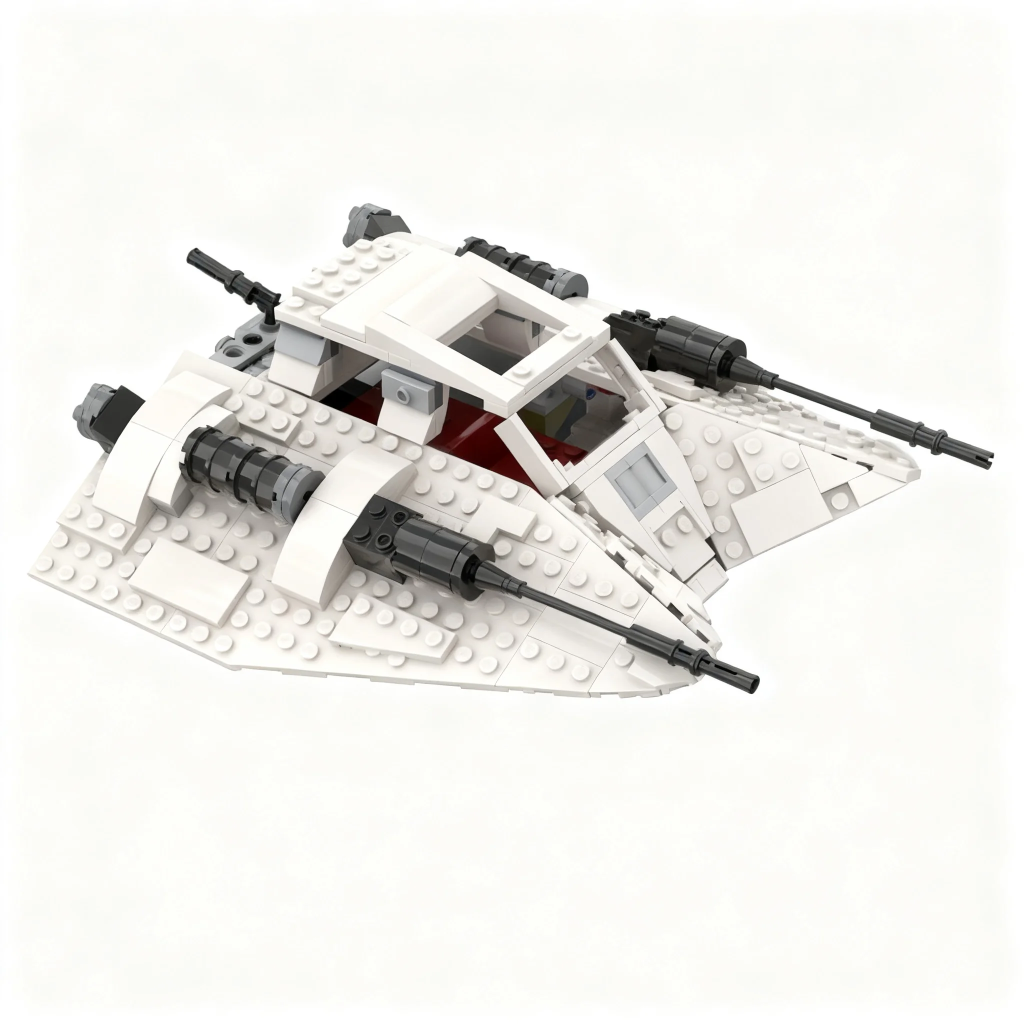 Фото 330 деталей MOC Snowspeeder, альтернативная сборка с использованием модели Star Battle, конструктор, игрушка, рождественский подарок, архитектурное искусство, сборка. №4