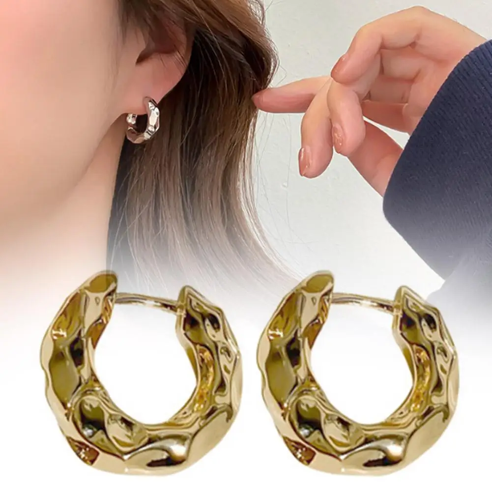 Женские серьги-кольца из нержавеющей стали S8A4