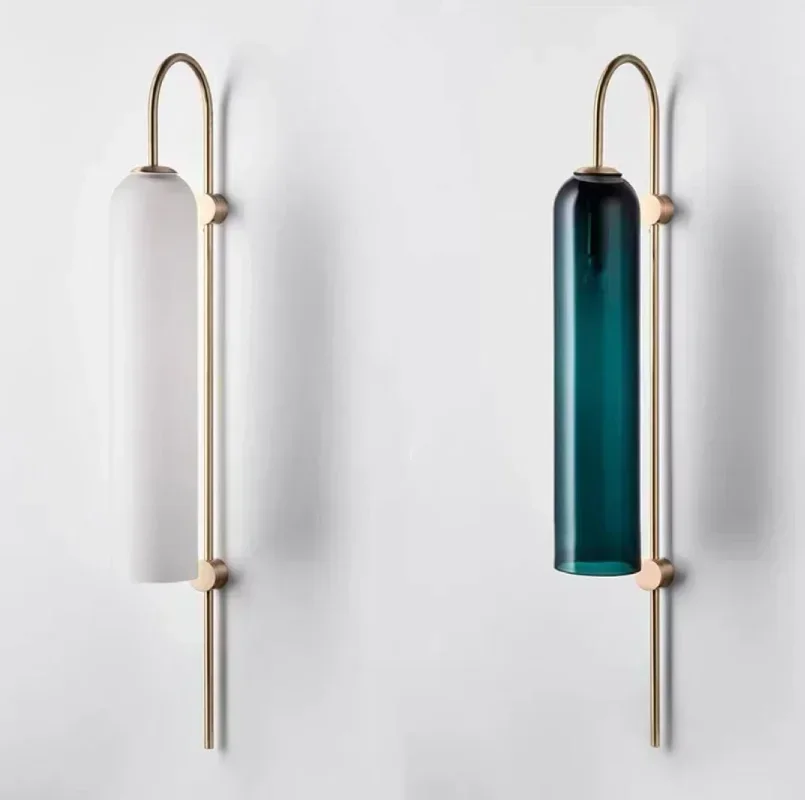 Стеклянный настенный светильник бра декор для спальни прикроватной тумбочки