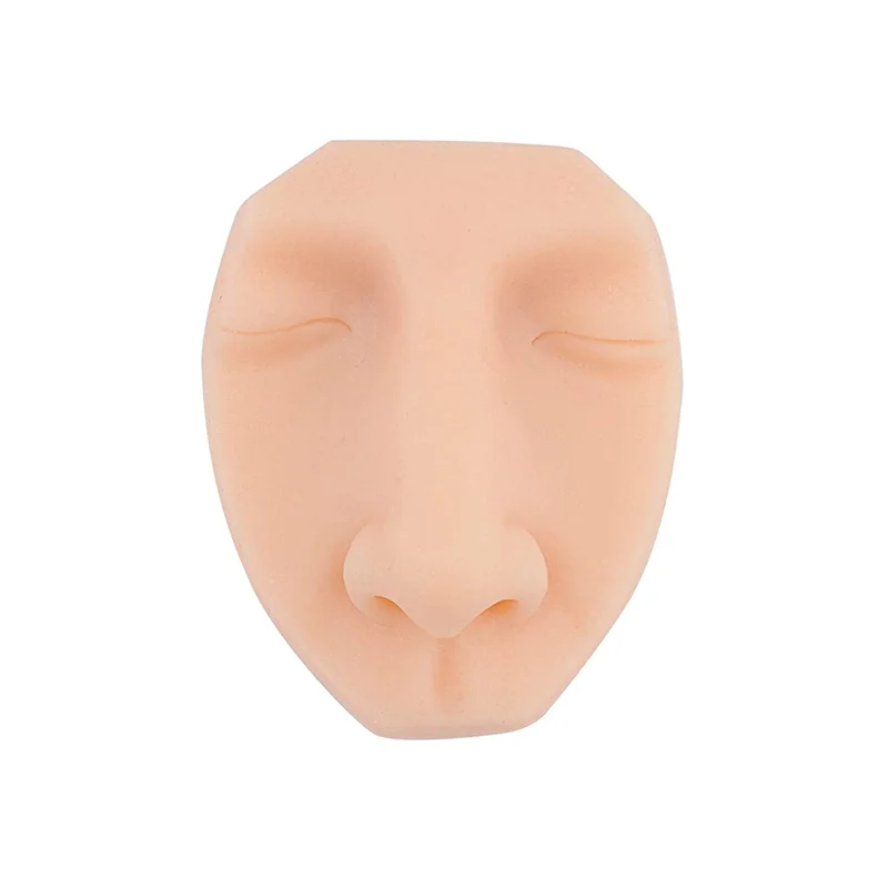 

Silicone Face Model Tattoo Puncture Practice Simulation Human Nose Mouth Body Part Display Nose Piercing Jewelry
