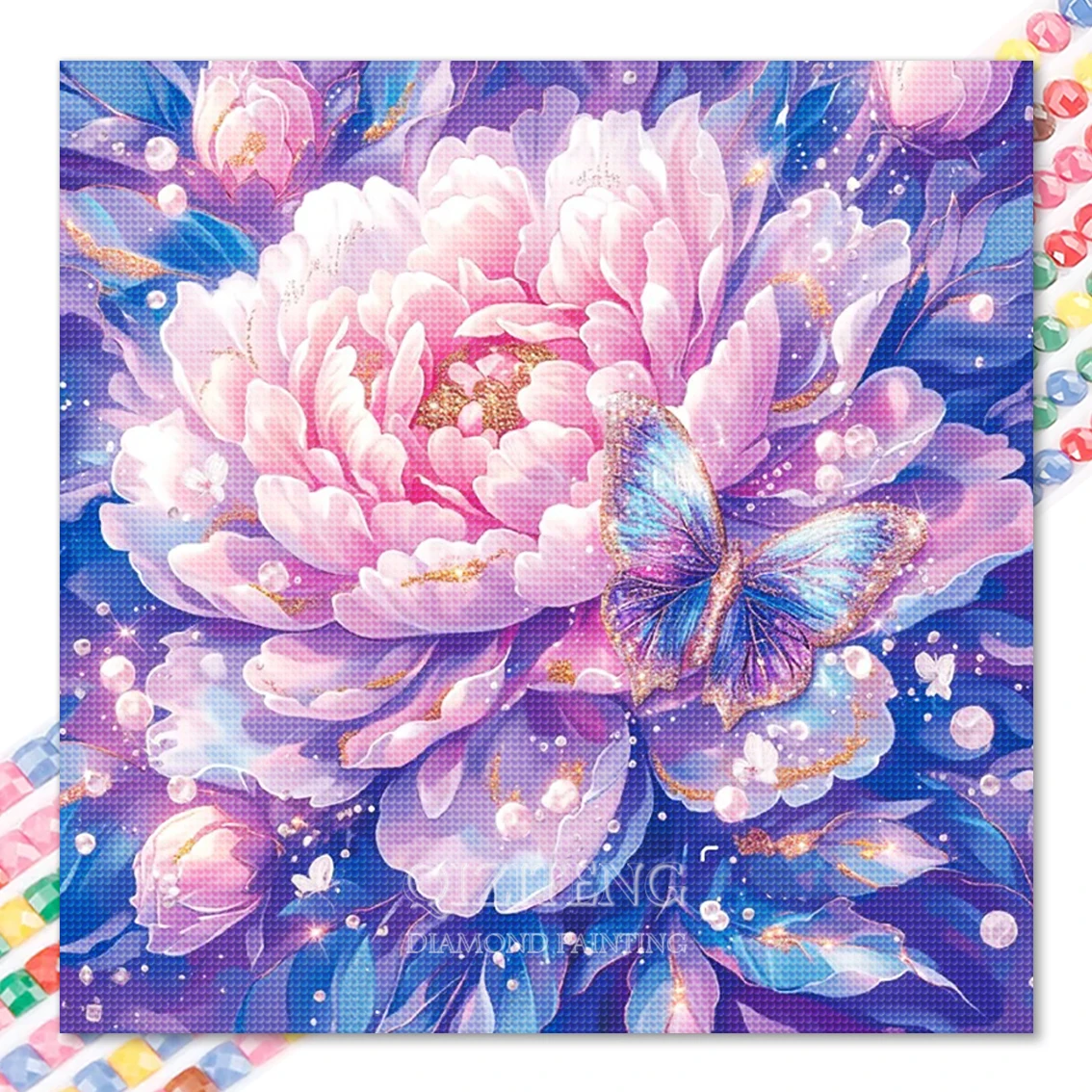 Dream Butterfly Flower Diamond Painting Kit 5D DIY Мозаика Вышивка Художественное Украшение Дома