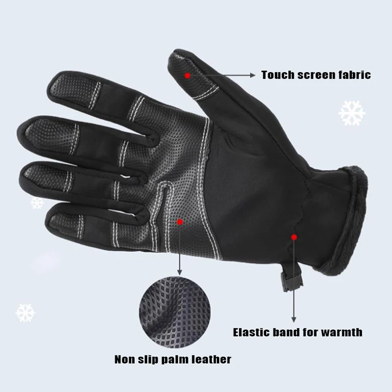 

Unisex Touchscreen Gloves Winter Thermal Warm Cycling Bicycle Ski Outdoor Camping Hiking Motorcycle Gloves Sports Full Finger