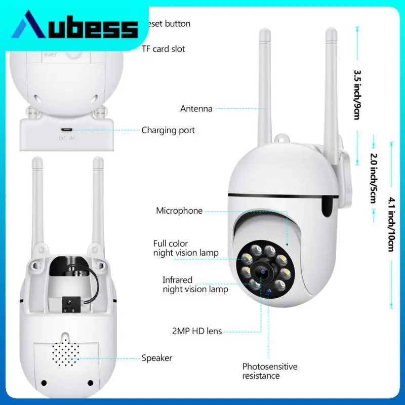 

Dual Frequency Wireless Wifi Ip Camera Color Night Vision Outdoor Mini Ip Camera 4x Zoom Security Camera Video Camera 2.45g
