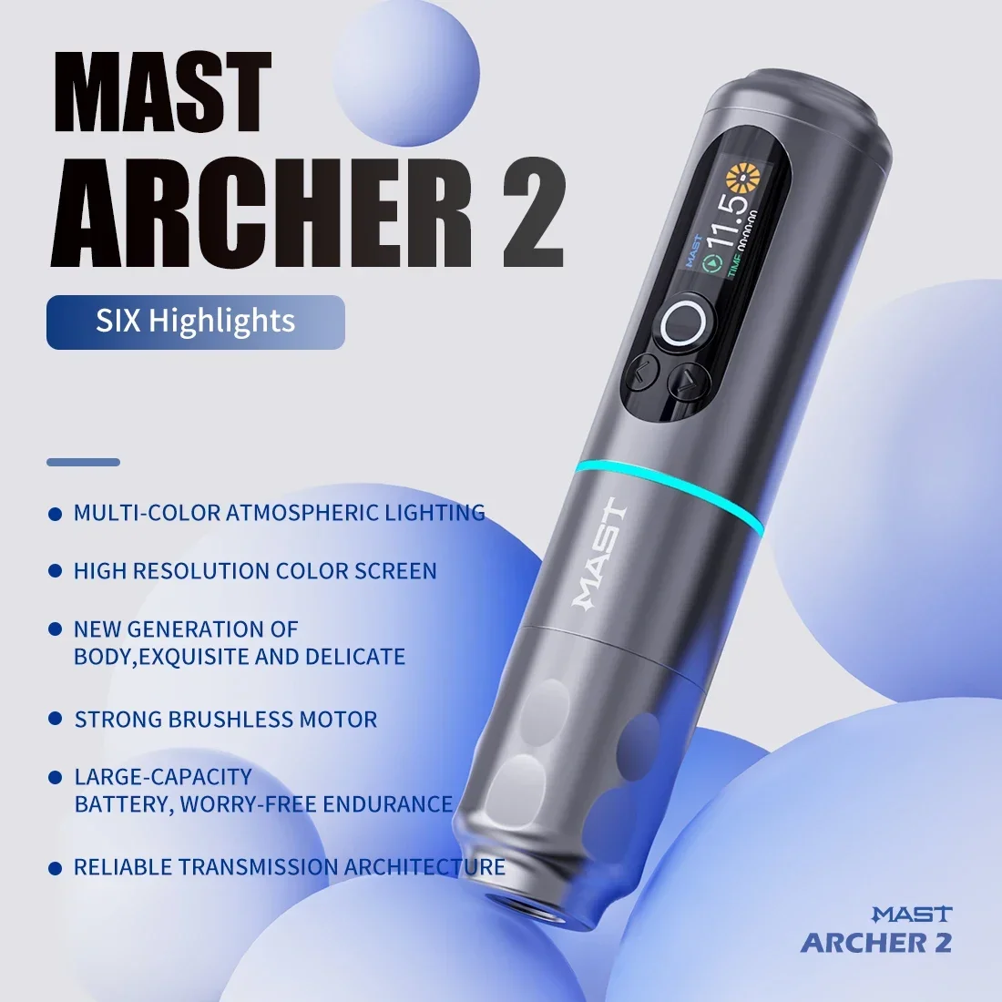 Dragonhawk Mast Archer 2 Бесщеточный двигатель Беспроводная ручка Емкость 2000 мАч Ход 3 5 мм