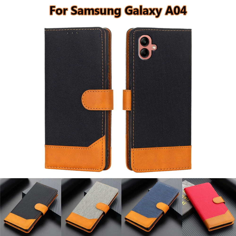 

Leather Phone Case For Samsung Galaxy A04s A04 Coque on Etui Galaxy SM-A047M SM-A045F/M Wallet Cover For Samsung A04 A04 s чехол