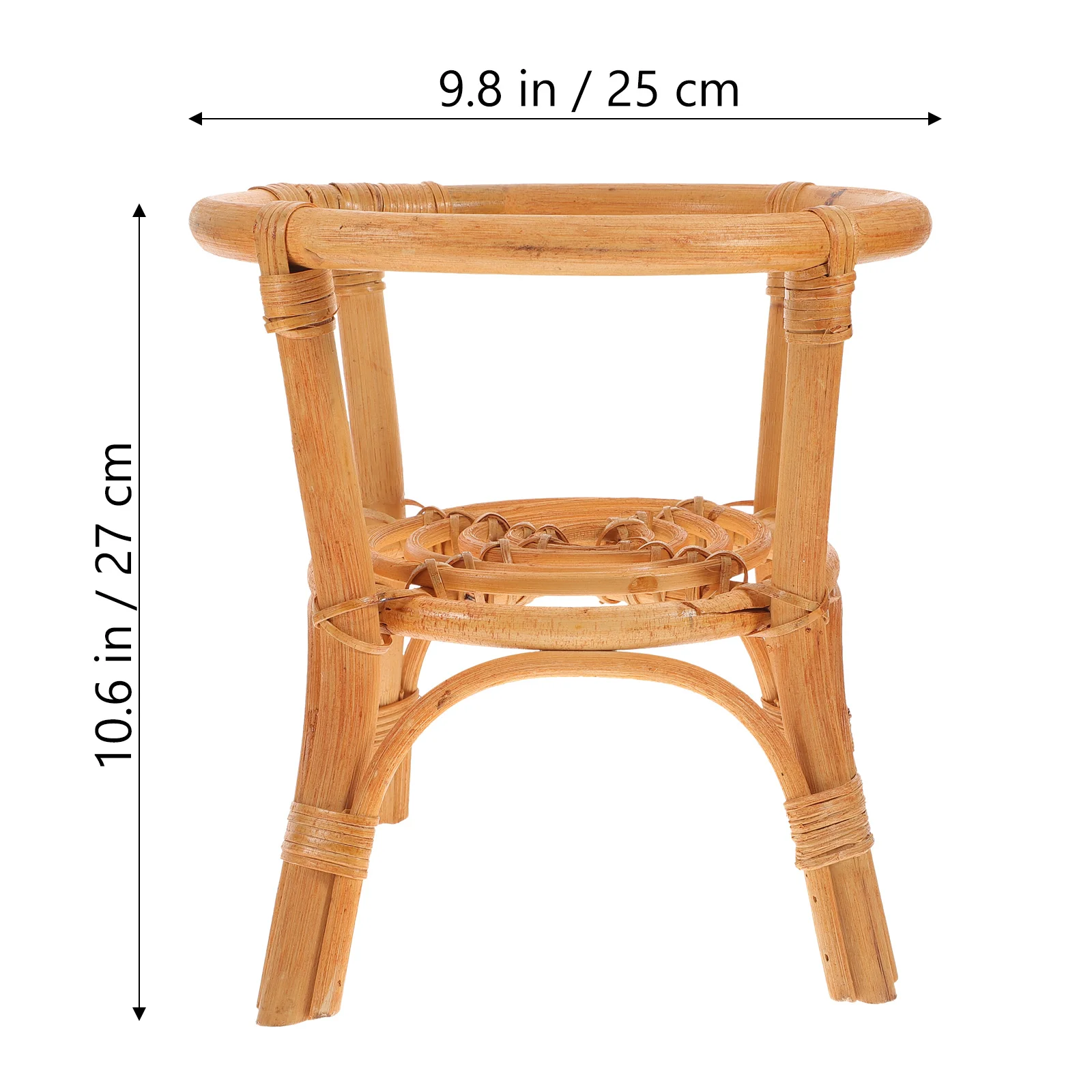 

Vase Rattan Flower Pot Holder Gardening Desktop Flowerpot Rack Potted Support