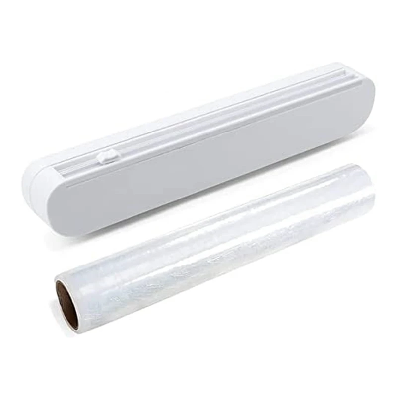 

Plastic Packaging Dispenser With Cutter,Refillable Packaging Dispenser With Slide Cutter,Food Preservation Packaging