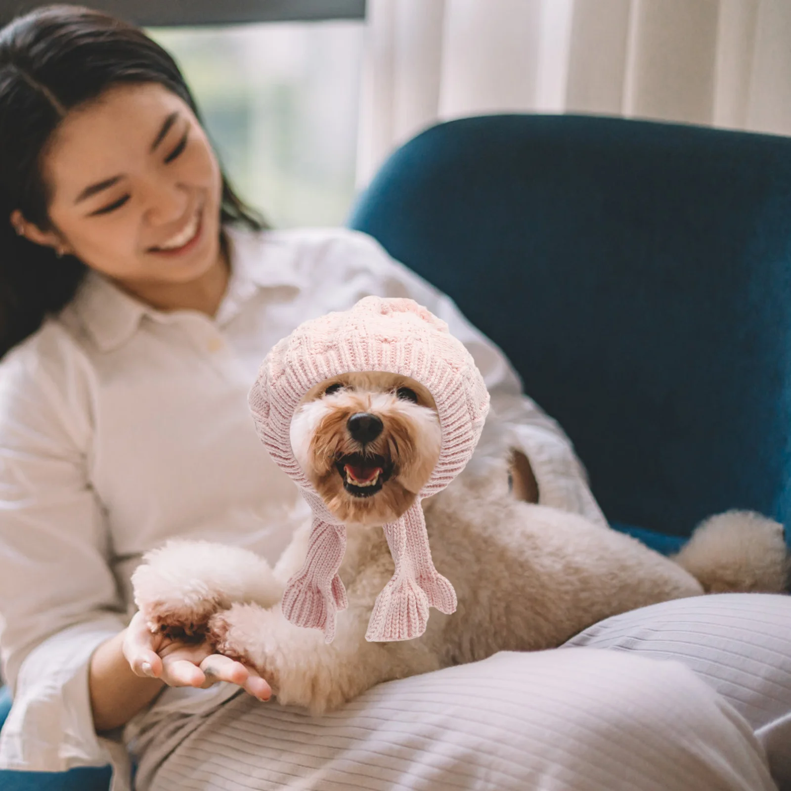 

Pet Scarf Headgear Party Dog Hat Cat Small Dog Knitted Hat Winter Pat Warm Hat