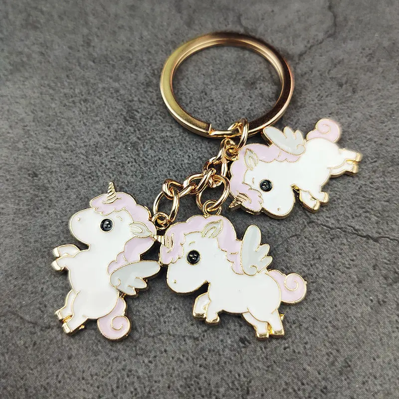 Классический брелок для ключей с единорогом лошадью животным милый подарок