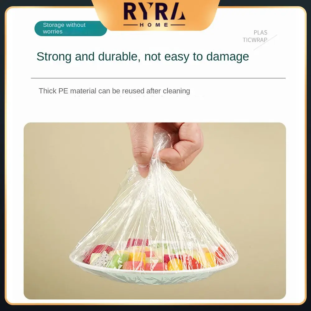 

Disposable Plastic Wrap Stretch Pe Green Plastic Food Cover Wrap Food Grade Kitchen Tableware Dustproof Kitchen Storage Gadgets