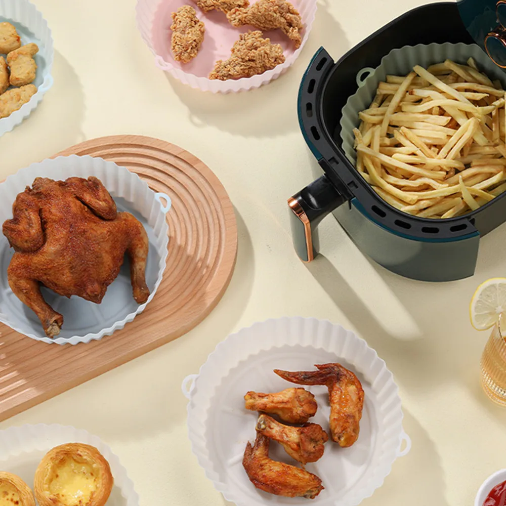 

Reusable silicone air fryer cookie sheet Multifunctional cookie sheet Easy to clean cookie sheet greaseproof silicone cookie she