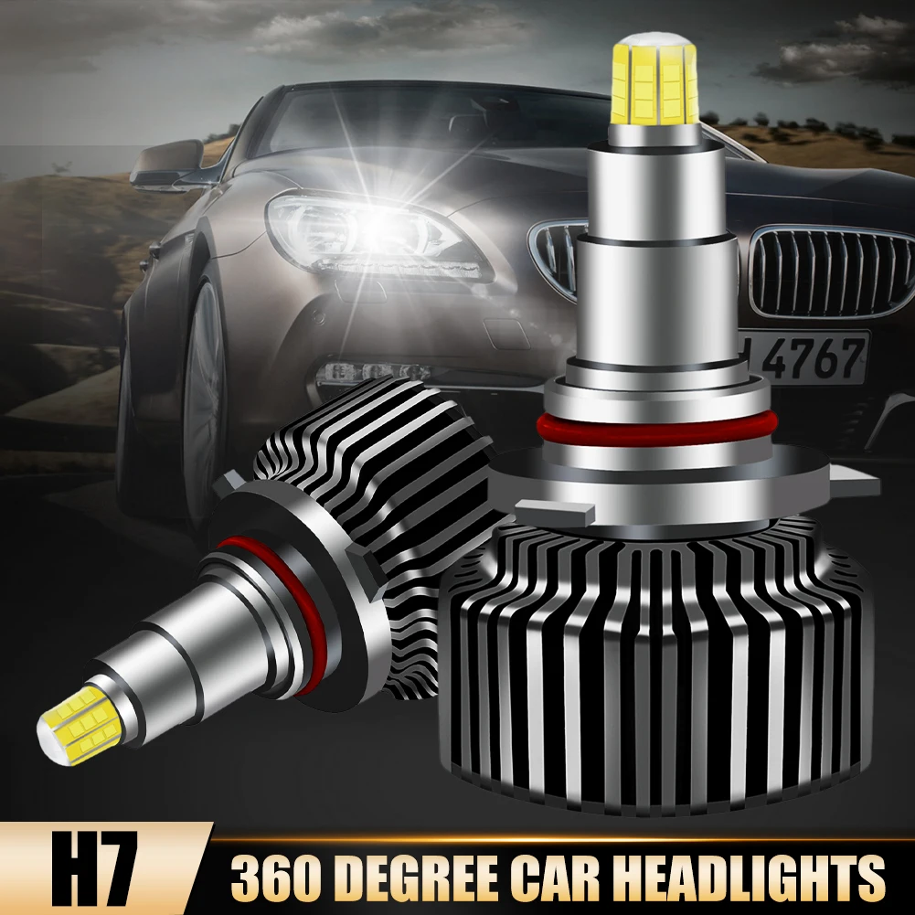 

Car LED Bulb H1 H4 H7 9005 9006 9012 H11 Headlight Eight-sided 360° High Brightness 6500K Hi Lo Beam Car Headlight Accessories