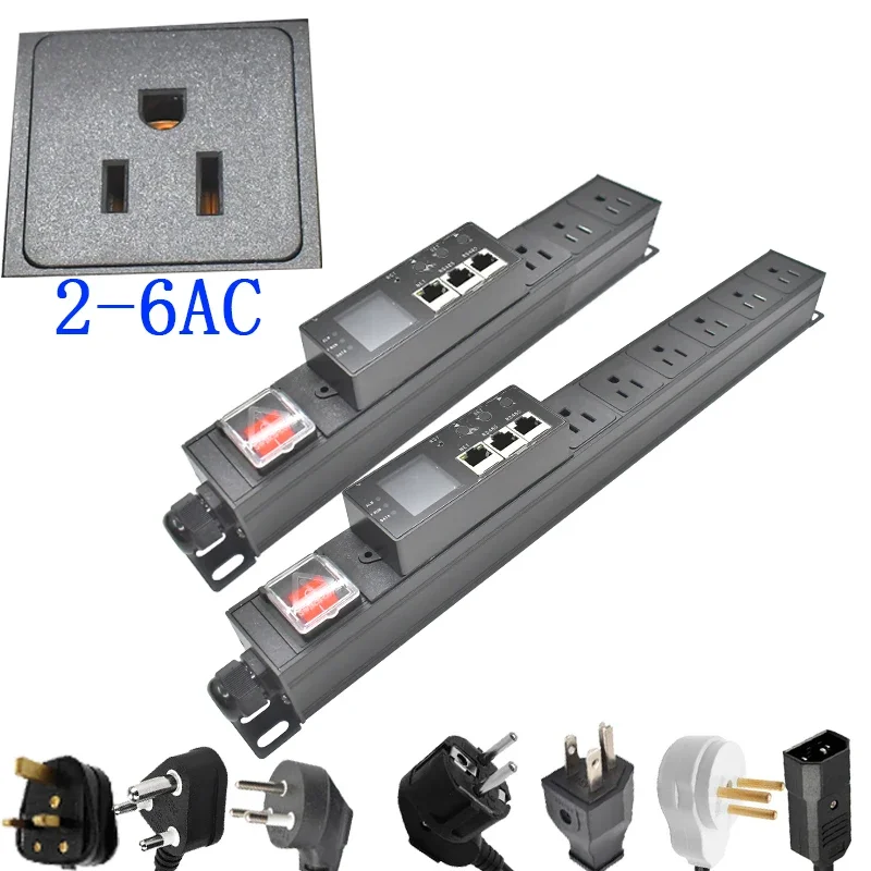 Удлинитель питания PDU блок распределения 2-6AC интеллектуальная сила тока и