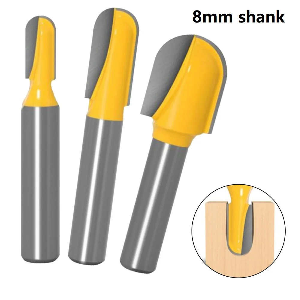 

Long Blade Round Nose Wood Router Bit Long Reach Core Box Wood Cutter 8mm Shank Ferramentas Herramientas Multimeter Multitool