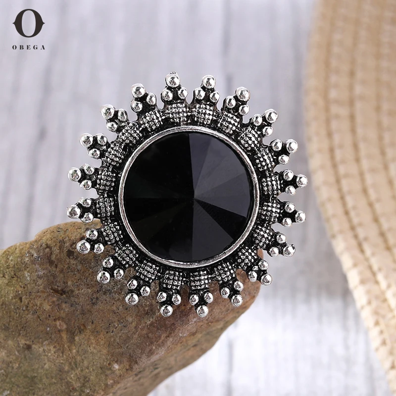 

Obega Vintage Female Wedding Ring Zinc Alloy Black Micro Pave Zircon Engagement Rings for Women Party Jewelry Anillos Mujer