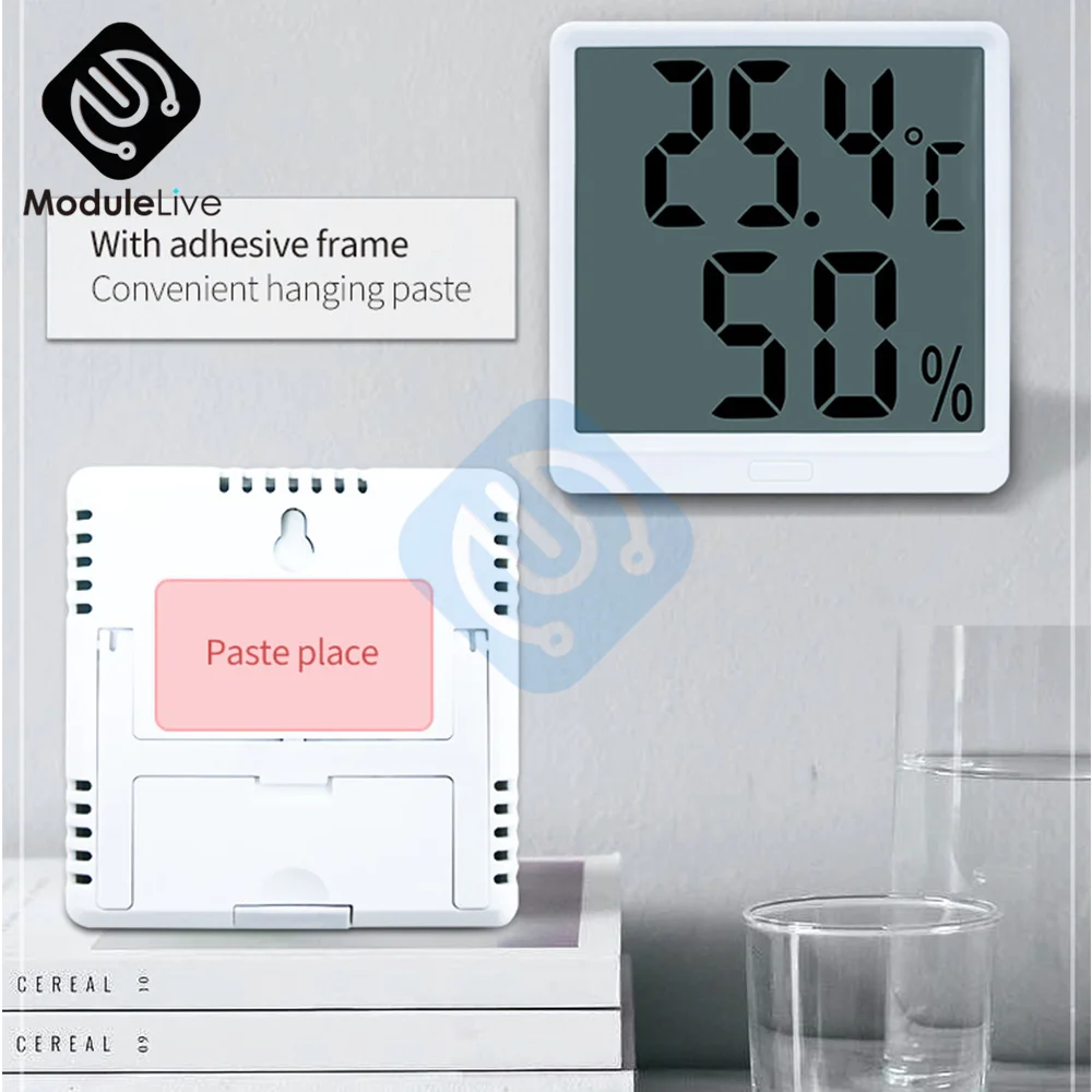 lcd electronic digital temperature humidity meter indoor outdoor thermometer hygrometer sensor gauge weather station for home free global shipping