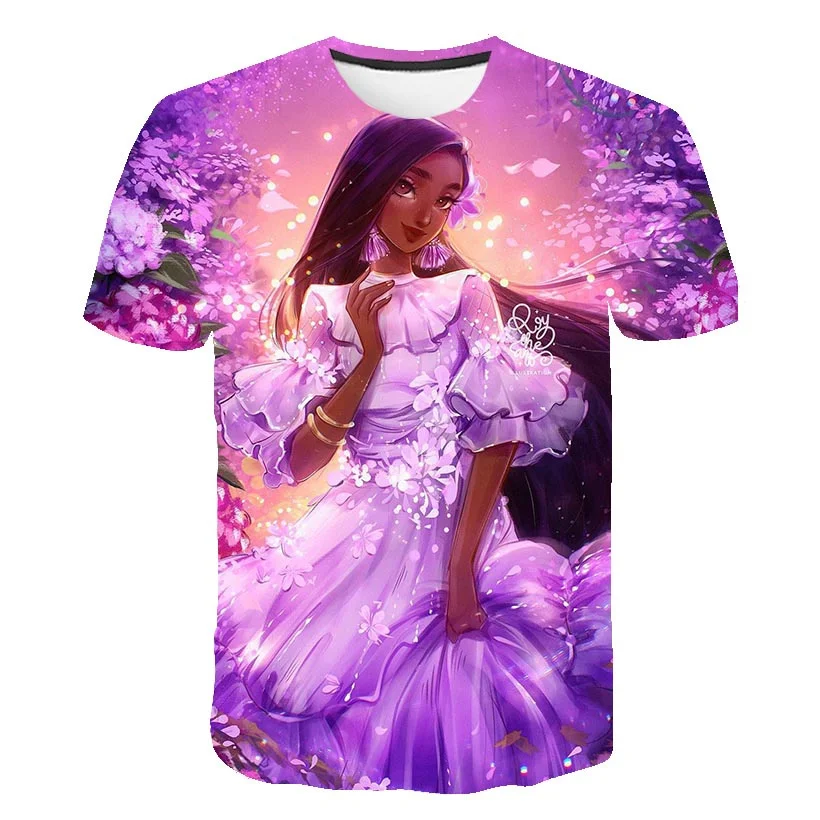 Encanto Mirabel T-Shirts Clothing Girls Summer Fashion Tops Tees Costumes Disney Series Casual T Shirts Clothes 1 3-14 Years Old