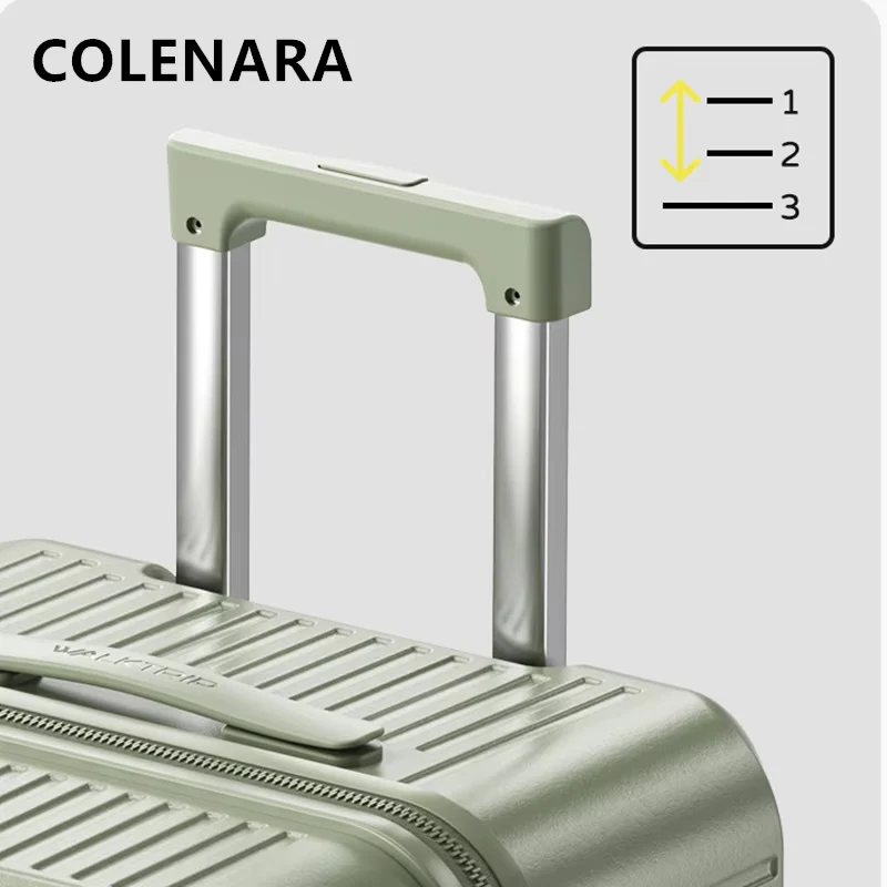 Фото Чемодан COLENARA для путешествий, большой вместимости, на колесиках, 20 дюймов, ручная кладь, 24/28 дюймов, ABS+PC, с кодовым замком, мужской, на колесиках №5