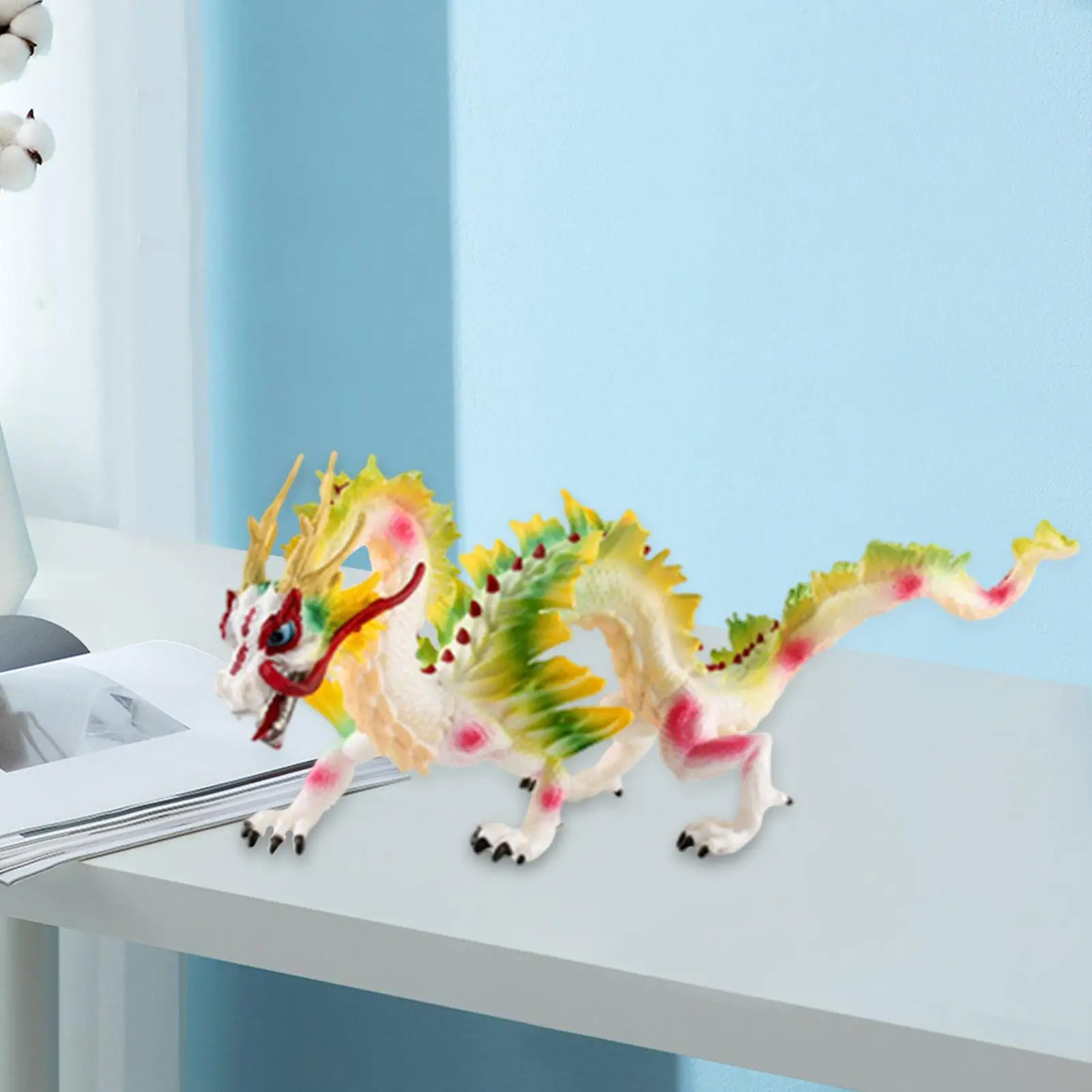 Пластиковый игрушечный китайский дракон обучающая модель животного для подарка