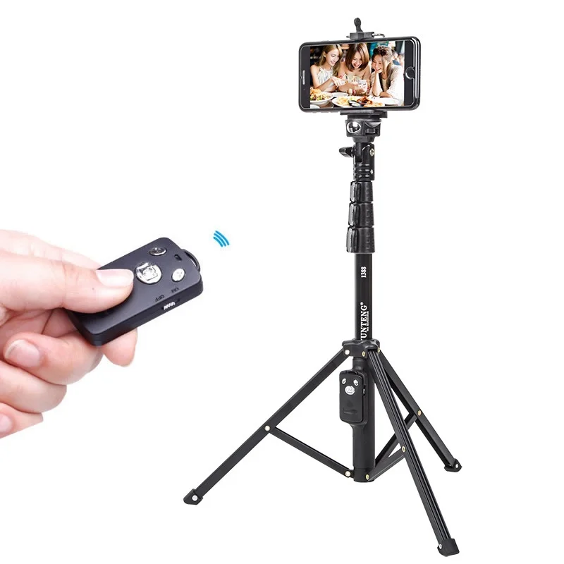 

Yunteng 1388 51in Selfie Stick with Wireless Charging Bluetooth Remote Portable Tripod Mount for Smartphone Live Stream Vlog