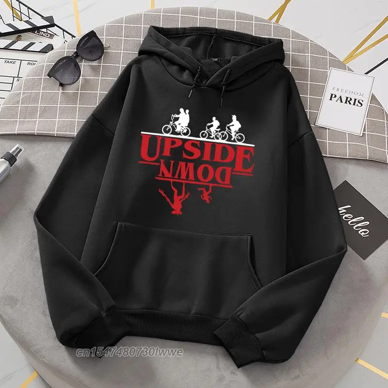 

Upside Down Creative Funny Printed Hoodies 2022 Autumn Winter Sweatshirt Stranger Things Hip Hop Streetwear Men/Women Hoody