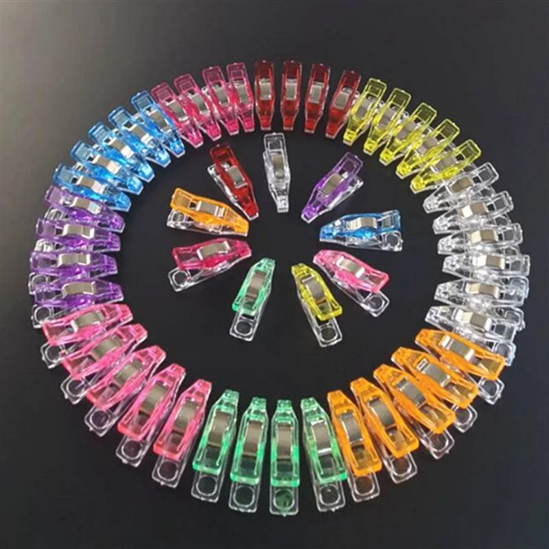 

20/50PCS Plastic Sewing Clips Fabric Clips Quilting Clips Multipurpose Paper Clips for DIY Sewing Craft