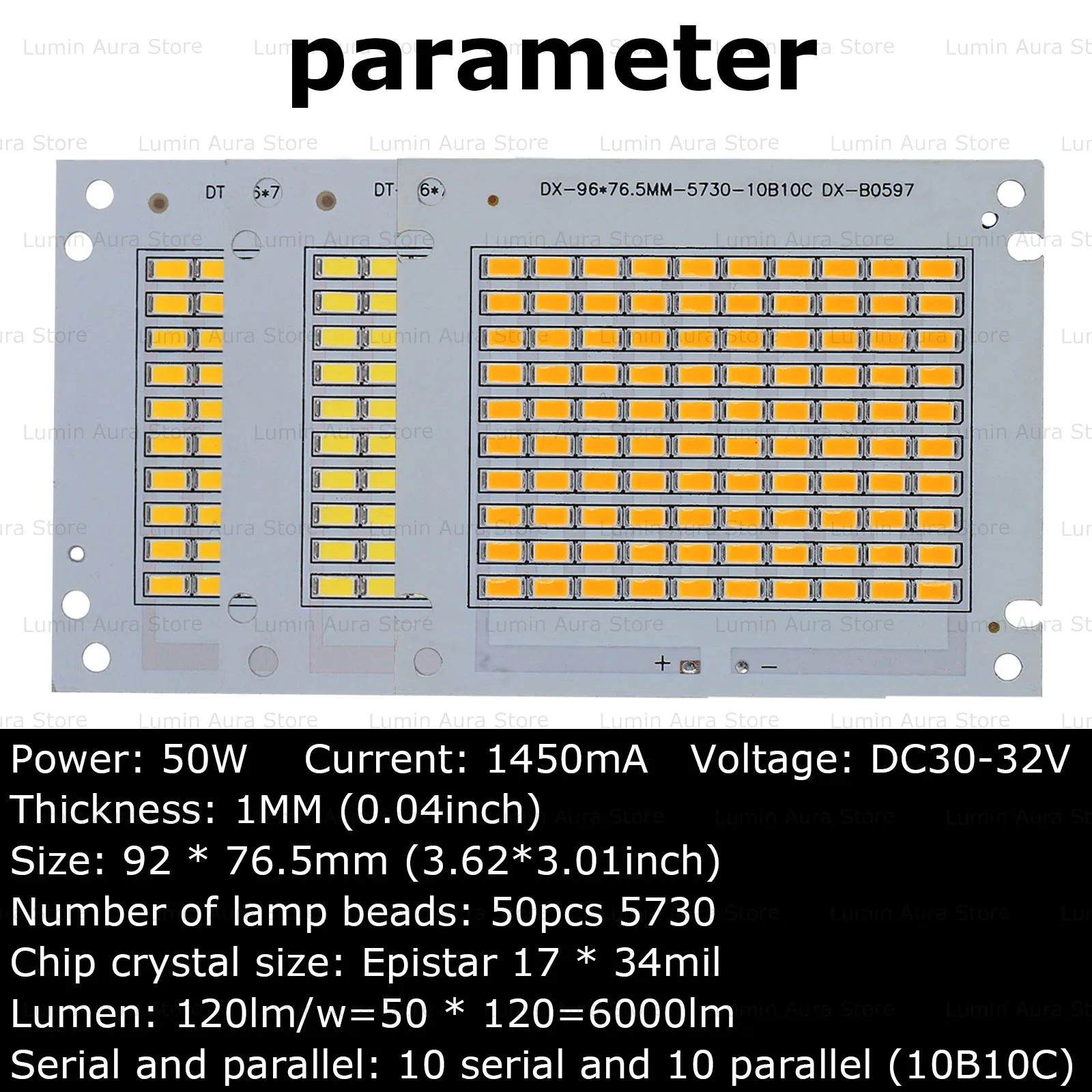 Фото DC30-32V 1450mA DIY светодиодные лампы бусины 50 Вт SMD-5730 чип источник света плата прожектор наружное освещение прожектор чип бусины №3