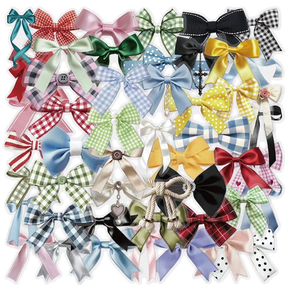 

50 шт. прозрачные наклейки с бантиками для ноутбуков