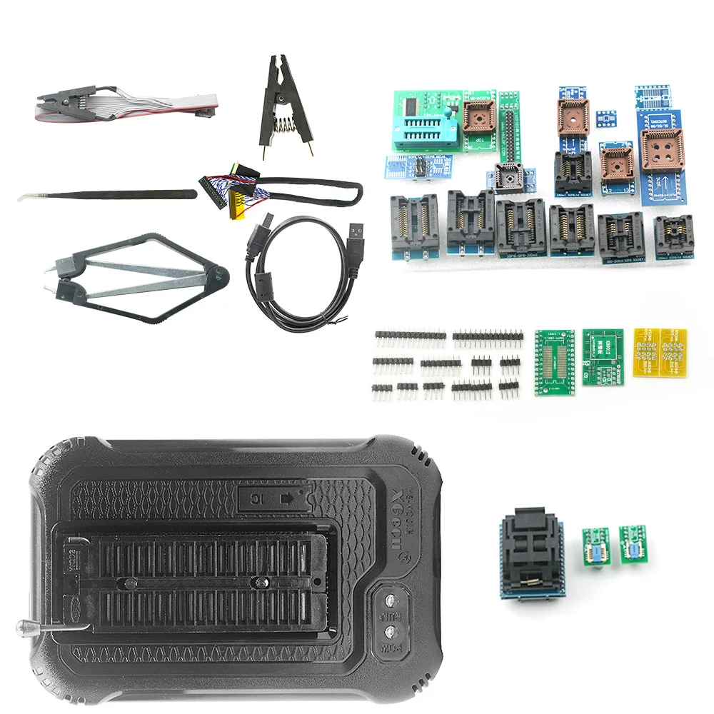 XGECU T48 + 30 адаптеров 100% оригинальный ECU Программатор TL866-3G Полные Адаптеры EEPROM
