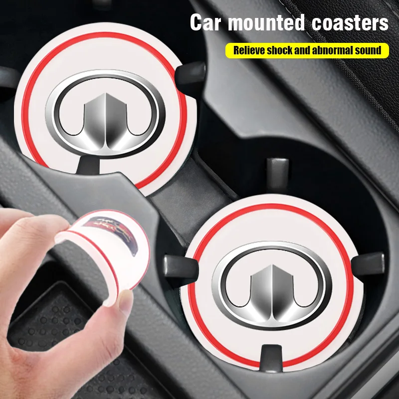 

Car Coasters PVC Transparent Anti Slip Cup Mats for Great Wall Poer M4 Voleex C30 Pao Wingle 5 Haval H2 H3 H4 H5 H6 Accessories