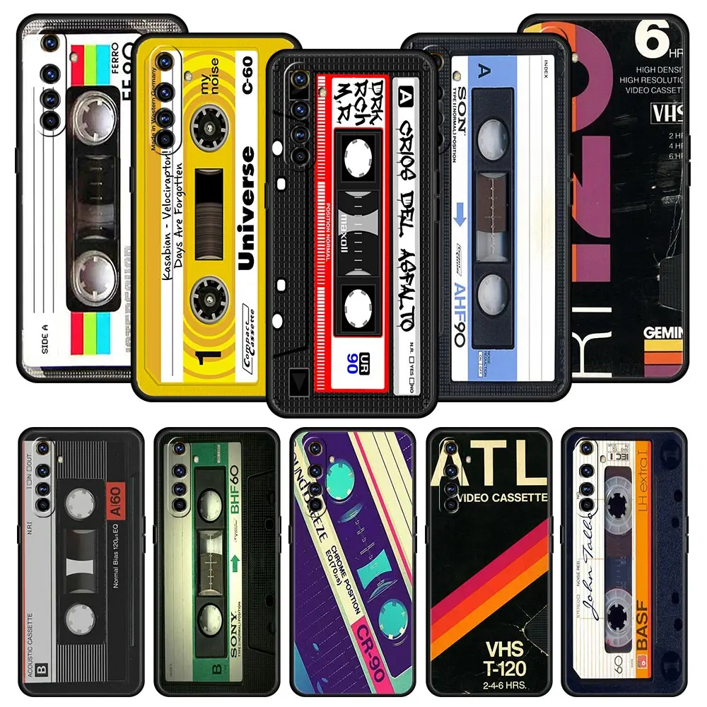

Cover Case for Realme 6 6S 7 7i 8 8i 9 9i Pro C17 6Pro 7Pro 8Pro 9Speed 9ProPlus 5G Trend Original Retro Cassette Tapes