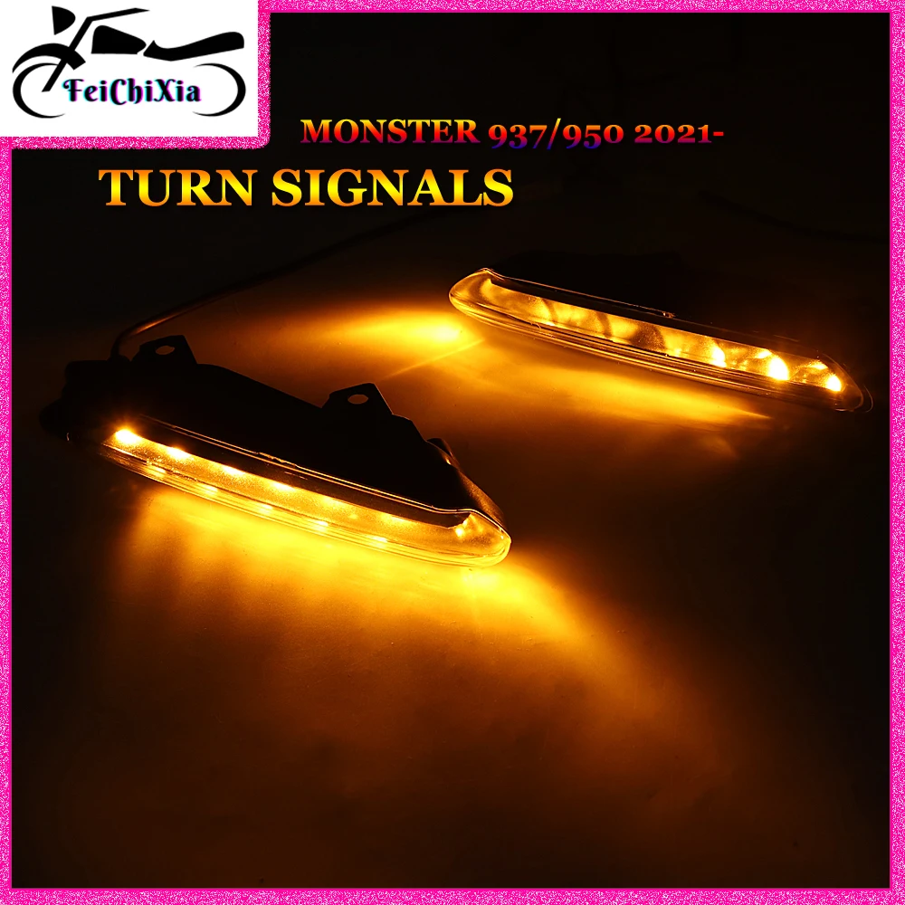 

For DUCATI MONSTER 937 2021 2022 2023 Ducati Monster 950 Motorcycle Accessories Turn Signal Lights LED Indicator Warning Lights