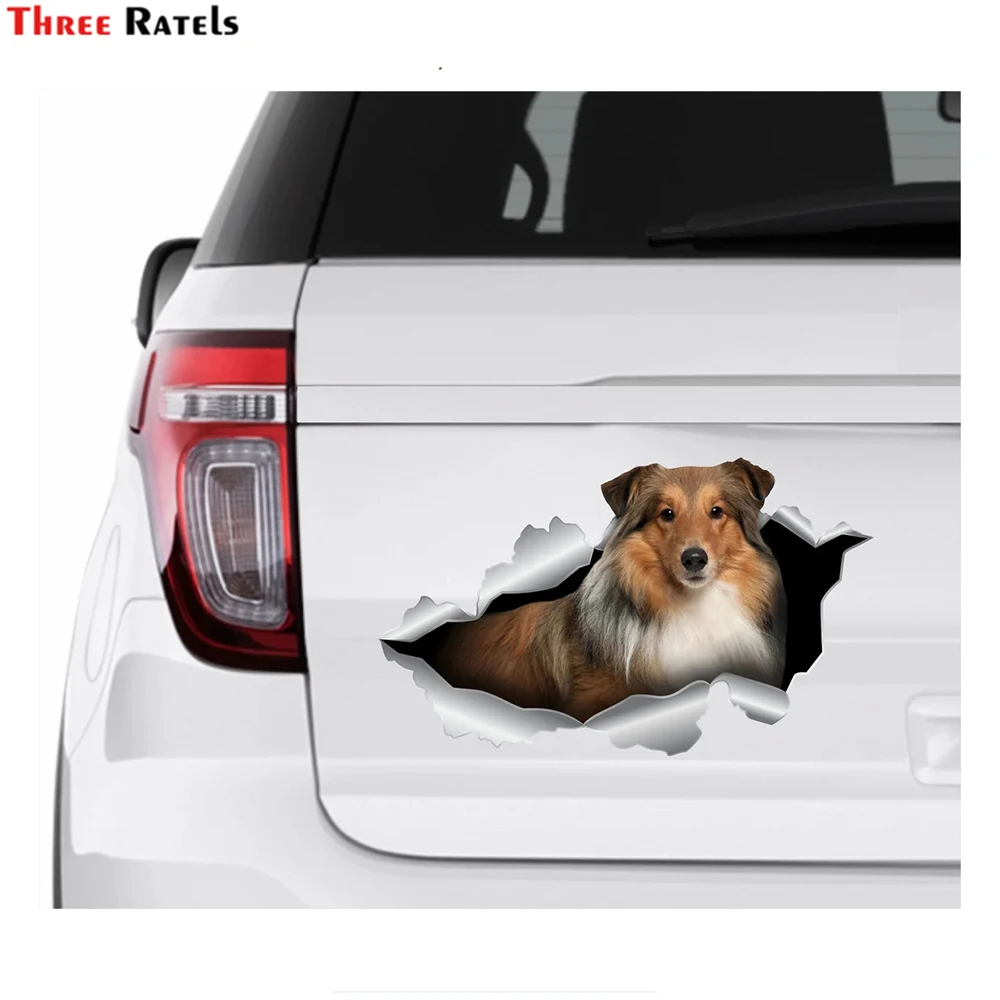 

Забавные 3D наклейки в виде кошки Three Ratels I669, виниловые наклейки и наклейки для Audi A4 B8 scirocco