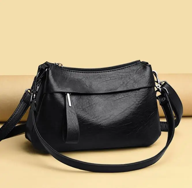 

Кожаная сумка на плечо для мужчин и женщин, популярный саквояж средней и большой вместимости, дамская сумочка на одно плечо, чемоданчик кросс-боди