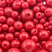 20 500pcs 4 20mm red round ball spacer beads for jewelry making bracelet necklace diy grafts accessories decorative material