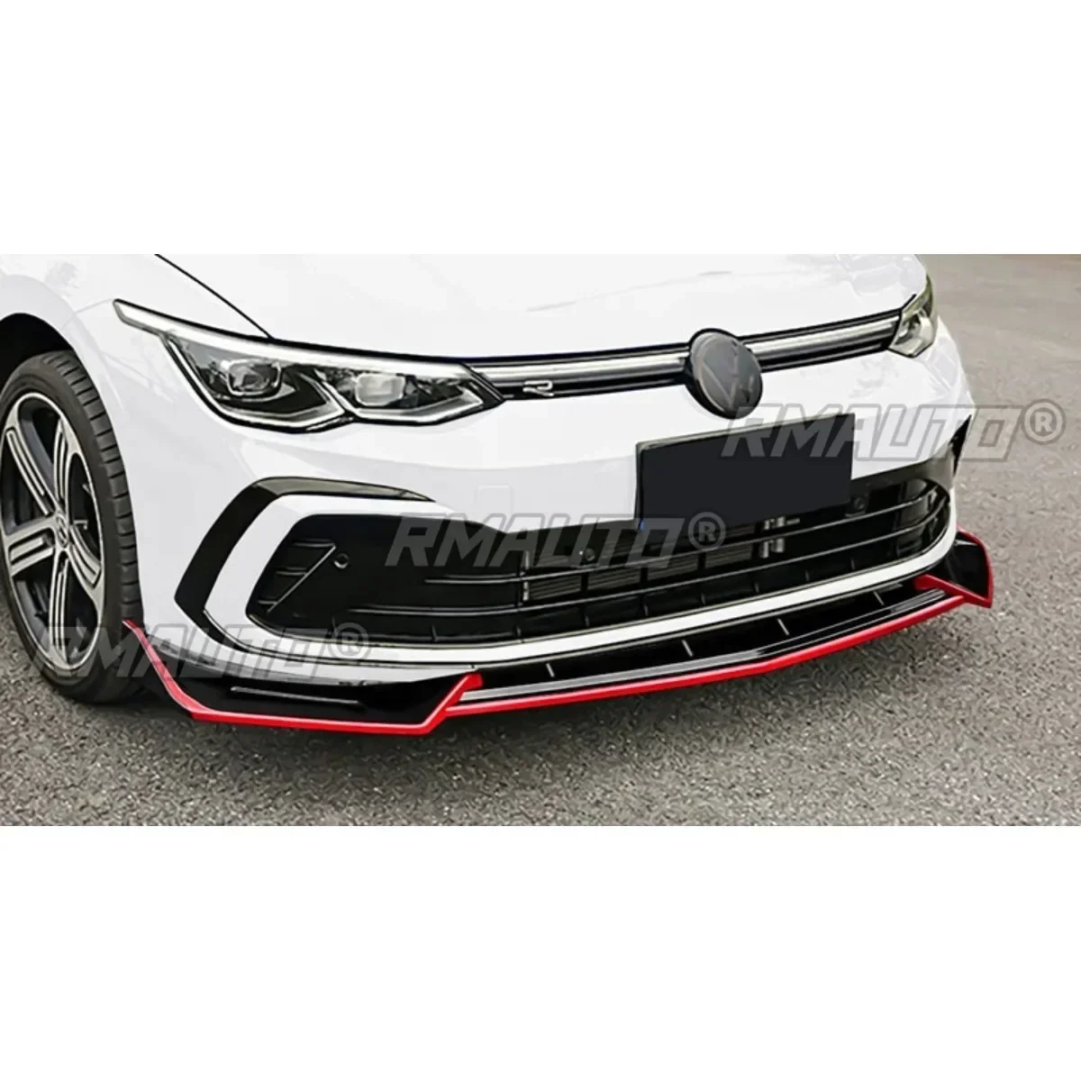 Для VW Golf MK8 Pro GTI R-Line 2021-2023 комплект кузова спойлер переднего бампера глянцевый