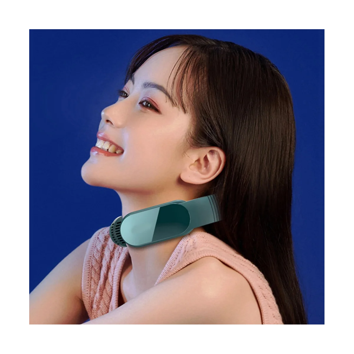 Подвесной шейный вентилятор Кондиционер без листьев с шейным ободом охлаждающий