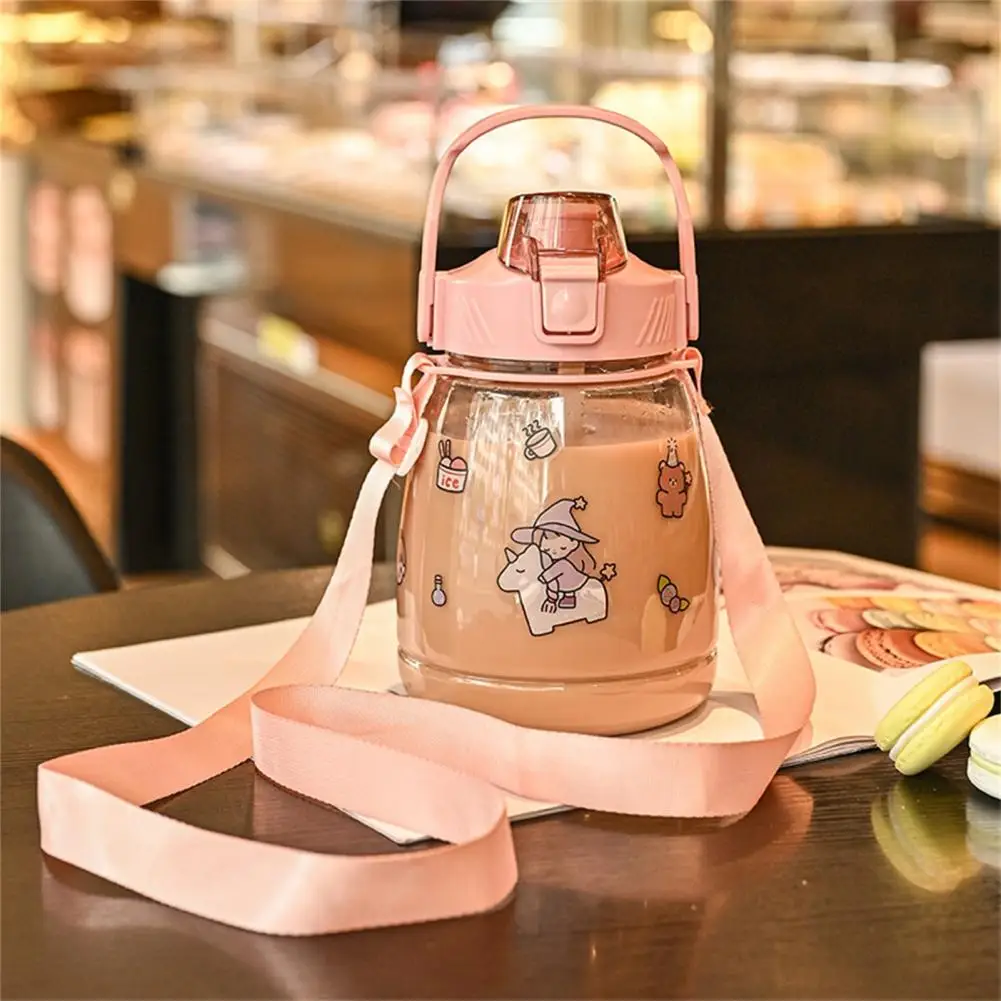 1500ML Durable Sipper Bottle  Food Grade Plastic Water Bottle  One Click Open Water Bottle