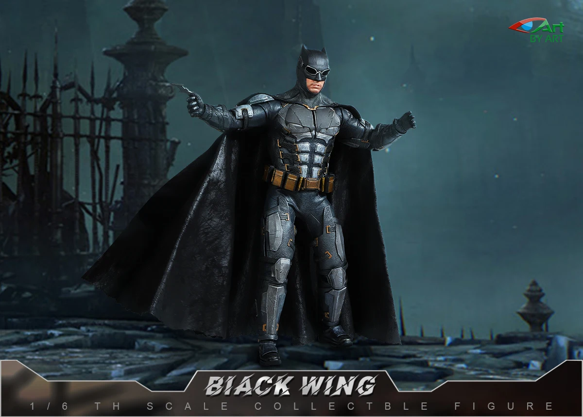 Фото В наличии BY-ART BY- 017 1/6 Классический комический персонаж Мужской солдат BIACK WING Супергерой Batboy Полный набор 12-дюймовой экшн-фигурки Модель №5